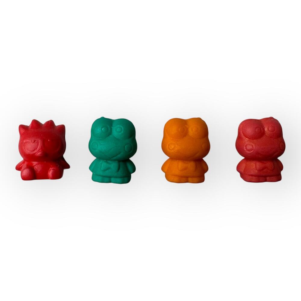 Vintage 1990’s Sanrio Bad Badtz Maru and Keroppi 3D Multicolor 1" Eraser Toppers